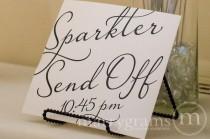 wedding photo - Sparkler Send Off Sign - Sparklers Wedding Reception Signage - Favor Table Sign - Matching Numbers Available SS03