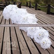 wedding photo - 20cm(7.8inch)/32cm(12.6inch)/37cm(14.6inch)/46cm(18inch)Diameter(opened)Lace Umbrella 8 Size choice.