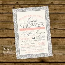 wedding photo - Lingerie Shower Invitation  - Printable Lace Invitation, Bachelorette Party, Bridal Shower, Couples Shower - Any Event!