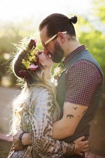 wedding photo - Colourful Bohemian Wedding (With an Intimate Twilight Ceremony)