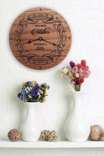 wedding photo - Giveaway :: Win A Custom Wooden Clock with Story Cabin