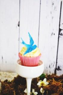 wedding photo - Wedding Cake Topper The Original EDIBLE Blue Sparrows - Cake & Cupcake toppers - Food Accessories