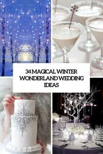 wedding photo - 34 Magical Winter Wonderland Wedding Ideas - Weddingomania