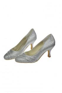 wedding photo - Charming Sparkly Sequin Shiny Beading Handmade Shoes For Wedding S26