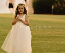 wedding photo - Flower Girl Dress Cotton Floor Length