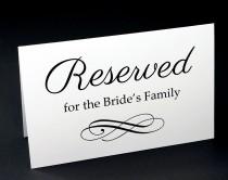 wedding photo - Reserved Signs for Wedding - Reserved Table Sign - Wedding Reception Signs - Table Card - Tent Card - Custom Printed Signage - 5.5 by 8.5 in