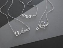 wedding photo - 30% OFF -- Dainty Name Necklace - Personalized Name Necklace - Custom Name Necklace - Personalized Jewelry - Bridesmaid Gifts - Wedding Gift