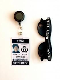 wedding photo - Ring Security Badge Set w/ Matching Customized Sunglasses (Ring Bearer Gift)