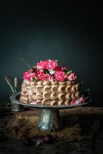 wedding photo - Dark Chocolate Cake With Milk Chocolate And Cherry Buttercream. And A Second Blog Birthday! - Sugar Et Al