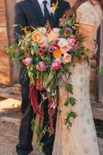 wedding photo - Stunning Cascading Bouquet