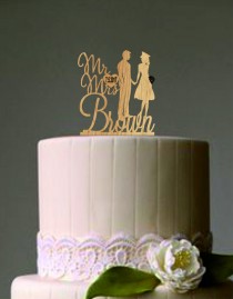 wedding photo - police officer and Groom Wedding Cake Topper - Unique Rustic Wedding Cake Topper - Custom Silhouette Weddin Cake Topper
