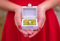 wedding photo - Small box chest wood ring holder princess wedding fairy tales engagement box proposal holder for engagement ring box