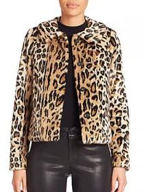 wedding photo - Faux Fur Leopard-Print Jacket