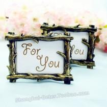 wedding photo - Beter Gifts® Rustic Tree Branch Place Card Picture Frame Favors BETER-SZ056