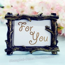 wedding photo - BETER-SZ056 driftwood furnished guest dining sets vintage wedding table cards seat card creative small frame