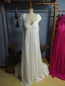 wedding photo -  Aliexpress.com : Buy Cap Sleeves Court Train Empire Maternity Wedding Dresses Plus Size Bridal Gowns from Reliable gown dresses sale suppliers on Gama Wedding Dress