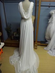 wedding photo -  Aliexpress.com : Buy Cap Sleeves Lace Bodice and Chiffon Skirt Wedding Dresses with Buttons Beading from Reliable dress skirt suppliers on Gama Wedding Dress