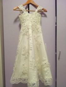 wedding photo -  Aliexpress.com : Buy Little Princess Flower Girl Dress with Beading Appliques Pearls Holy First Communion Dress from Reliable girls a line dress suppliers on Gama Wedding Dress
