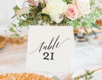 wedding photo - Table Numbers Printable, Wedding Table Numbers, Table Number Template, Wedding Printable, Tented, Folded, PDF Instant Download 