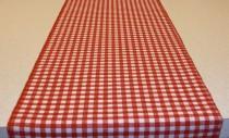 wedding photo - 11" x 72" Red and White Gingham Print Table Runner