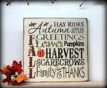 wedding photo - Fall Harvest Wooden Sign 