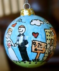 wedding photo - Personalized wedding ornament