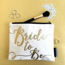 wedding photo - Bride-to-Be Cosmetics Bag