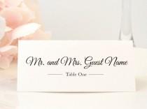 wedding photo - Printed Wedding Place Cards, Elegant, Escort Card, Name Card, Ivory, Brown, Bronze, Simple, Elegant, Formal, ELEGANT SCRIPT Design