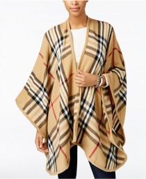 wedding photo - Charter Club Exploded Plaid Poncho, Only at Macy's