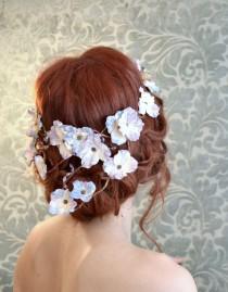 wedding photo - Circlet, flower crown, wedding headband, fairy crown, woodland wreath, bridal headpiece, wedding accessories - Moon harvest