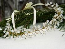 wedding photo - Hair band decorated with crystals