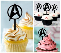 wedding photo - Ca100 New Arrival 10 pcs/ Decorations Cupcake Topper/star trek/ Wedding/ Silhouette/ Props/ Party/ Food & drink/ Vintage/ Fun/ Shop for you