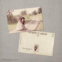 wedding photo - Vintage Wedding Thank You Cards / Thank You Note Cards / Vintage cards / Thank you card / Thank You Postcard - the "Winnie"