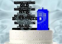 wedding photo - Something Blue Doctor Who Inspired Wedding Cake Topper