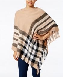 wedding photo - Charter Club Brushed Plaid Poncho, Only at Macy's