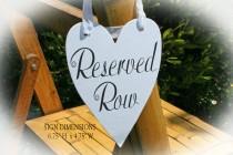 wedding photo - Reserved Row sign- Wedding Reserved Sign