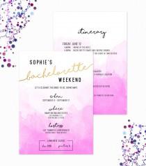wedding photo - Printable Bachelorette Weekend Invitation, Girls Weekend Invite, Destination Bachelorette Party, Lingerie Shower