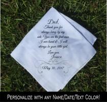 wedding photo - Father of the Bride Gift Father of the bride handkerchief father of the Groom gift Wedding Handkerchief PRINTED handkerchief ...(H 001)