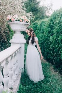 wedding photo - Wedding lace dress - Angel -  unique wedding gown. Bridal gown. Bohemian wedding dress. Bridesmaid dress. Fairy wedding dress