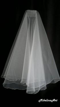 wedding photo - Ivory Wedding Veil, Two Layers