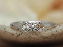 wedding photo - Delicate Script X and O Ring in Sterling - Silver Hugs and Kisses Ring - Love Symbol Ring - Unique Promise Ring - Sterling Silver Love Token