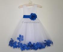 wedding photo - Flower Girl Dress Bridesmaid Summer Easter Pageant Material Wedding Toddler Sash Floral Petals Recital Holiday Party S M 2 4 6 8 10 12 14 16