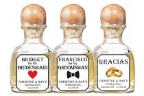 wedding photo - Mini Tequila Label Customizable Text Wedding 50ml Bottle Stickers Personalized Custom Best Man, Groomsman, Bridesmaid, Thanks etc