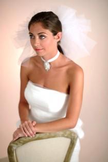 wedding photo - Bridal Veil, Three Tier Pouf Veil, Wedding Veil, Tulle Poufs, Accessories, Veils, Style No. 4121