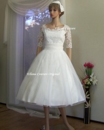wedding photo - Leila - Vintage Inspired Wedding Dress. Beautiful Retro Style Bridal Gown.