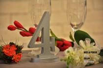 wedding photo - 1-20 DIY Wood Table numbers, Table Numbers for Wedding, Wooden Table Numbers, Rustic Wedding, Gold Centerpiece