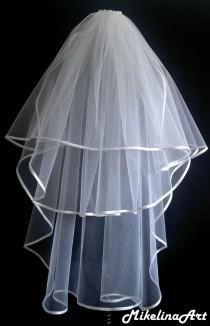 wedding photo - White Wedding Veil, Three Layers