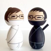 wedding photo - Customizable Wedding Ninjas Kokeshi doll set