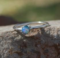 wedding photo - Ethiopian Opal Ring , Natural Opal Ring , 925 Sterling Silver Opal Ring , October Birthstone Ring ,Silver Welo Opal Ring