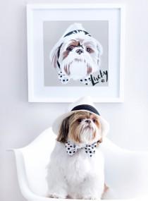 wedding photo - Custom pet portrait, custom pet print, dog portrait, dog print, pet print, custom pet print, pet art, dog art